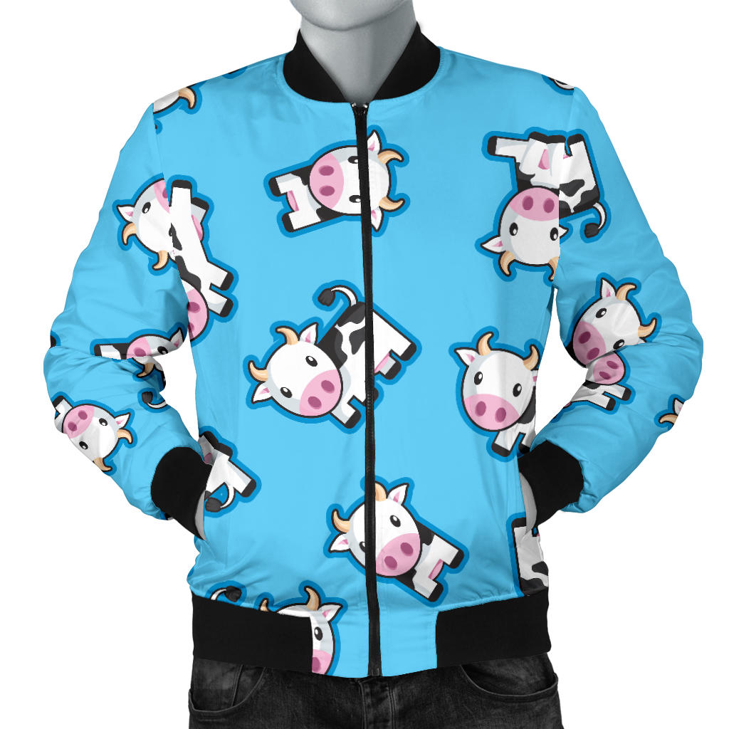 Cow Pattern Print Design 01 Men Bomber Jacket