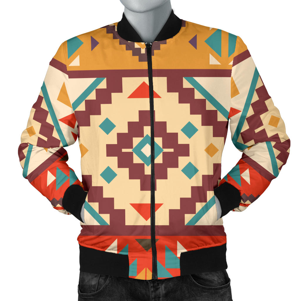 Navajo Pattern Print Design A01 Men Bomber Jacket