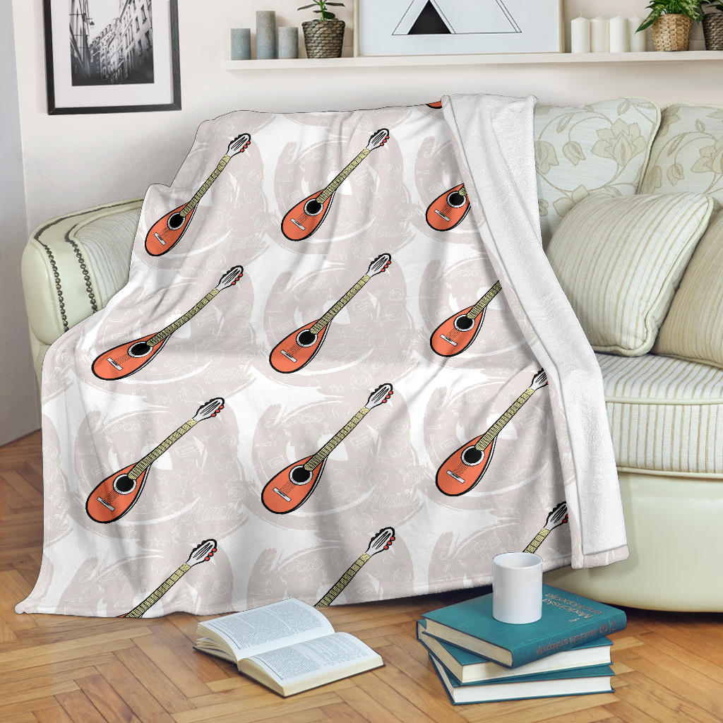 Mandolin Pattern Print Design 03 Premium Blanket