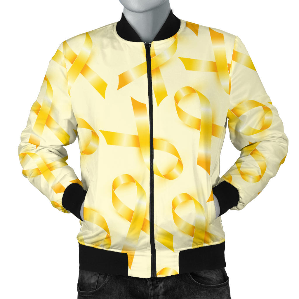 Childhood cancer Pattern Print Design 01 Men Bomber Jacket