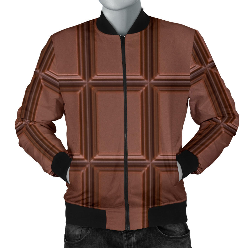 Chocolate Pattern Print Design 03 Men Bomber Jacket