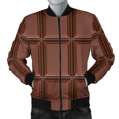 Chocolate Pattern Print Design 03 Men Bomber Jacket