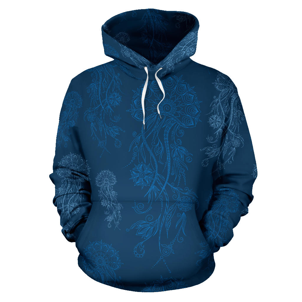 Jellyfish Pattern Print Design 01 Pullover Hoodie