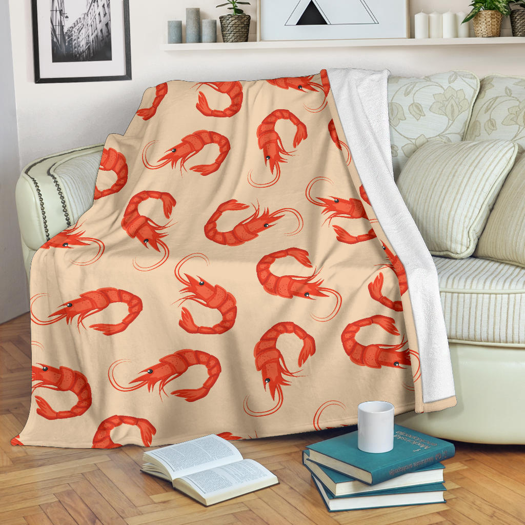Prawn Pattern Print Design 02 Premium Blanket