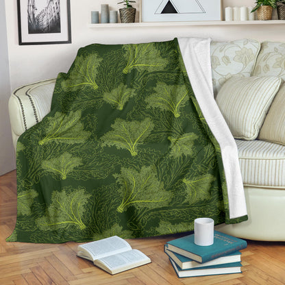 Kale Pattern Print Design 01 Premium Blanket