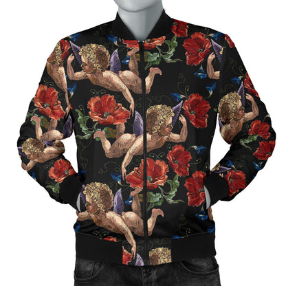 Cupid Pattern Print Design 05 Men Bomber Jacket