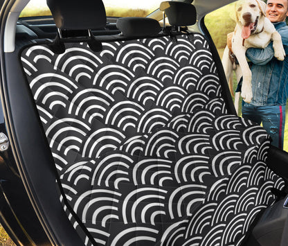 Scales Black White Pattern Print Design 03 Rear Dog Car Seat Cover Hammock