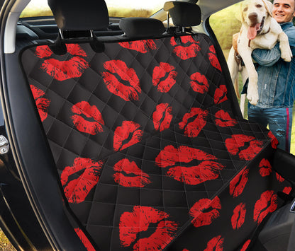 Lip Red Pattern Print Design 02 Rear Dog Car Seat Cover Hammock