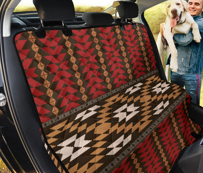 Native Pattern Print Design A02 Rear Dog Car Seat Cover Hammock