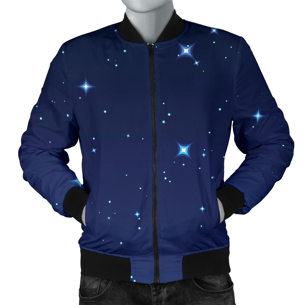 Night sky Pattern Print Design A01 Men Bomber Jacket