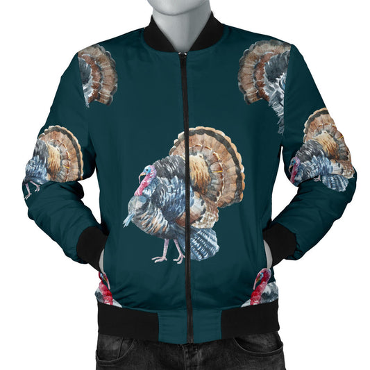 Turkey Pattern Print Design 03 Men Bomber Jacket