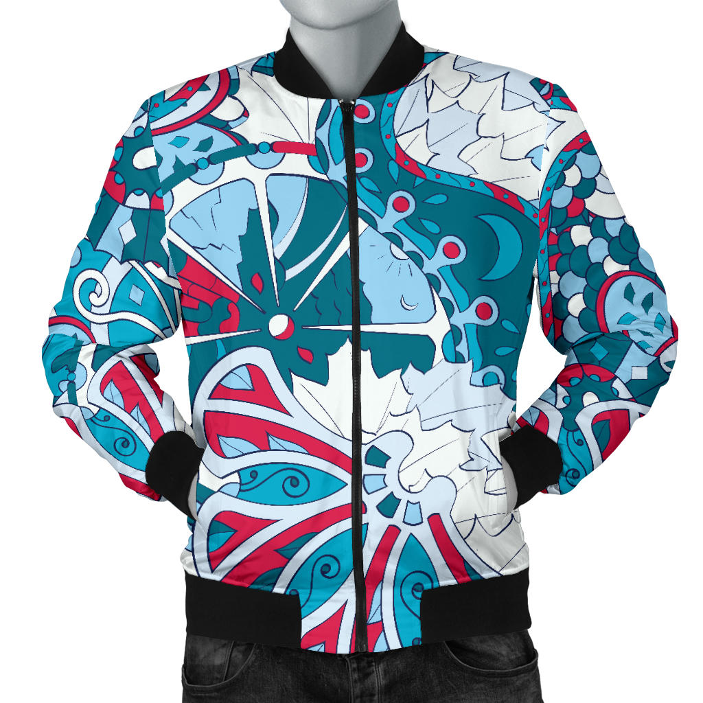 Funky Retro Pattern Print Design A05 Men Bomber Jacket