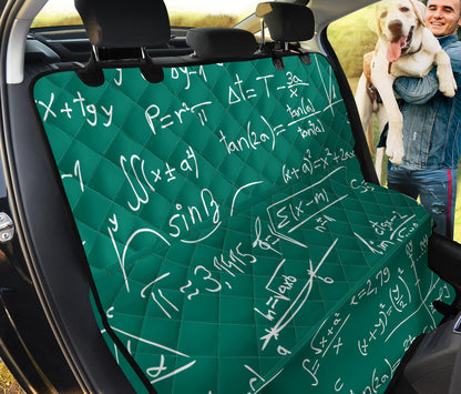 Math Pattern Print Design 01 Rear Dog Car Seat Cover Hammock