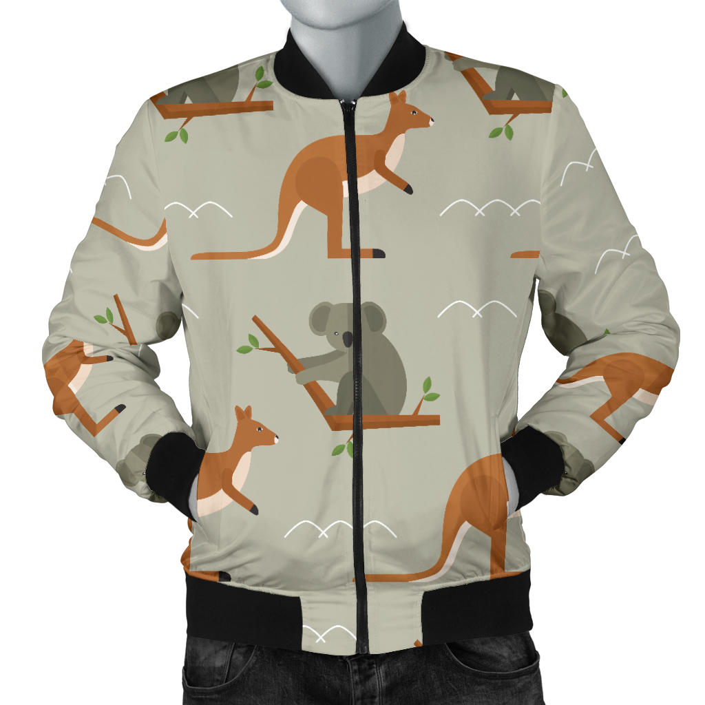 Koala Pattern Print Design 03 Men Bomber Jacket