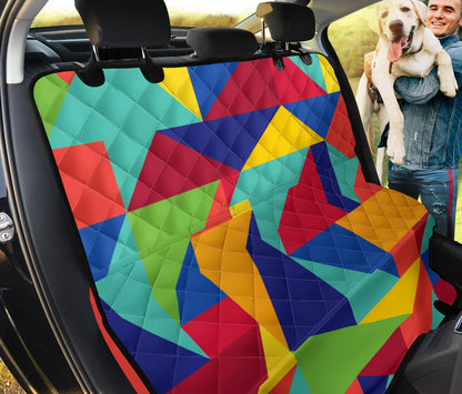 Mosaic Pattern Print Design 01 Rear Dog Car Seat Cover Hammock
