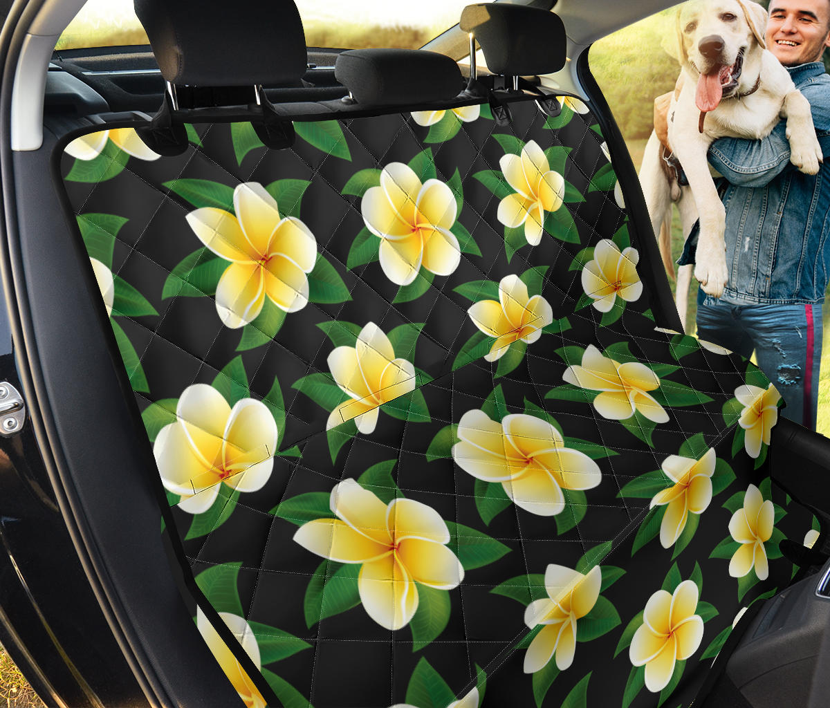 Plumeria Pattern Print Design A03 Rear Dog Car Seat Cover Hammock