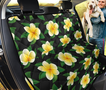 Plumeria Pattern Print Design A03 Rear Dog Car Seat Cover Hammock