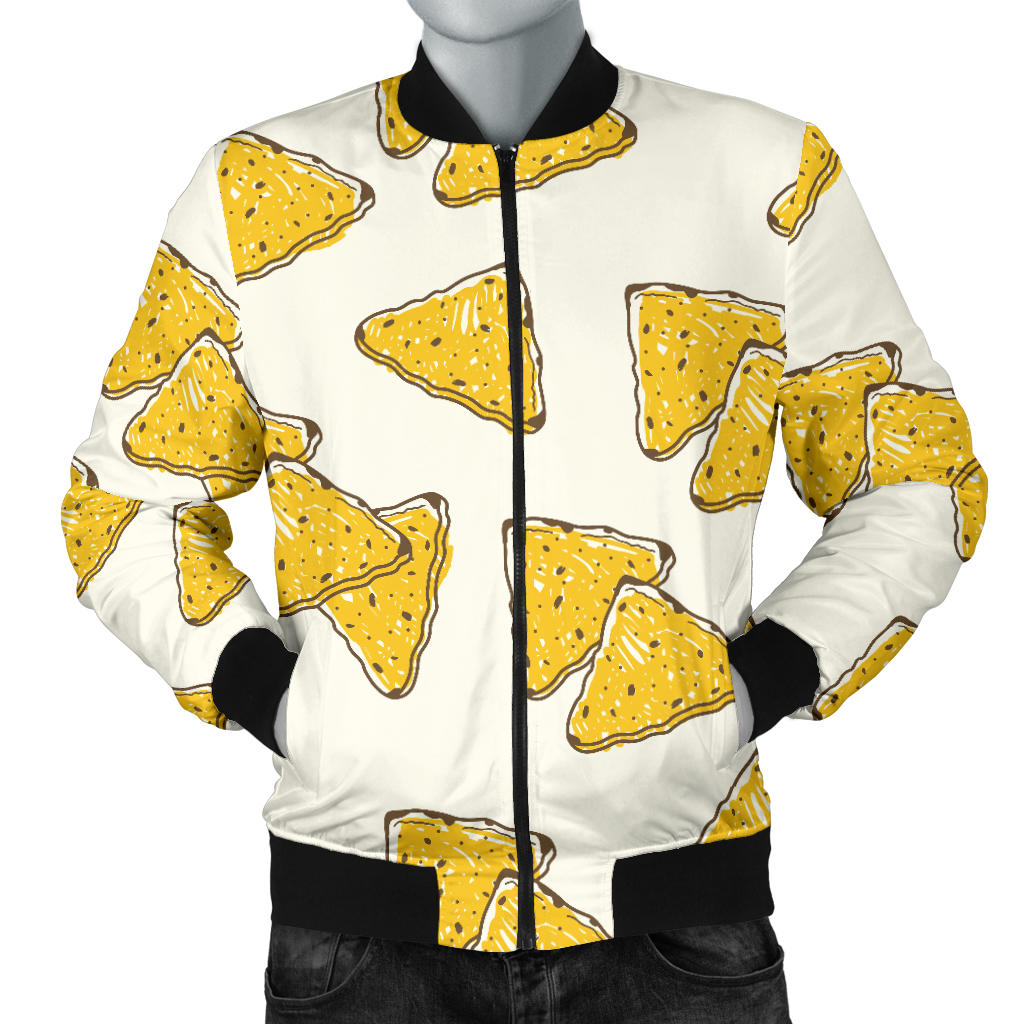 Nachos Pattern Print Design A01 Men Bomber Jacket