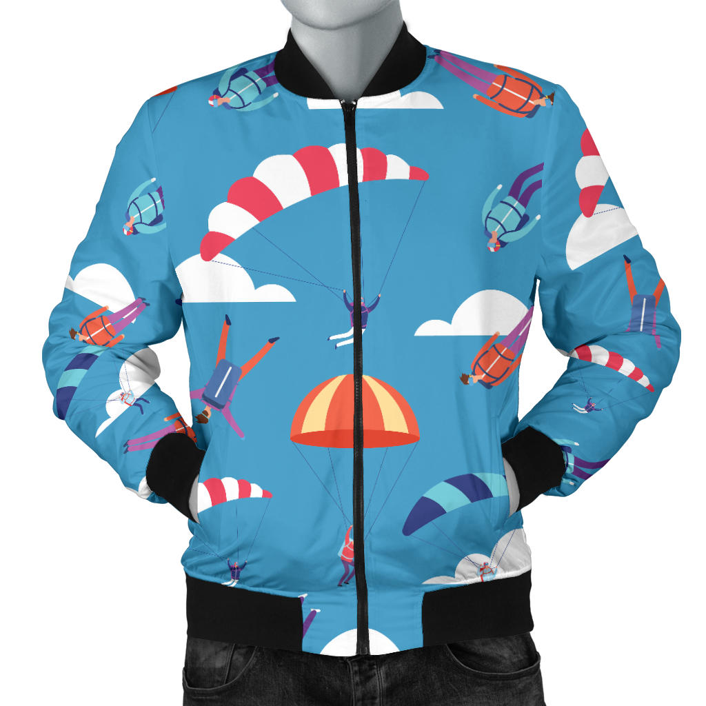 Skydiving Pattern Print Design 03 Men Bomber Jacket