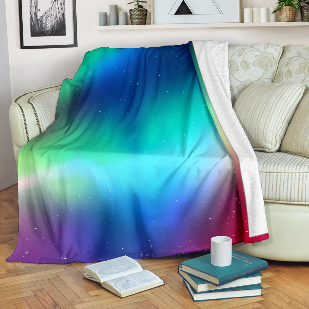 Aurora Borealis Pattern Print Design 02 Premium Blanket