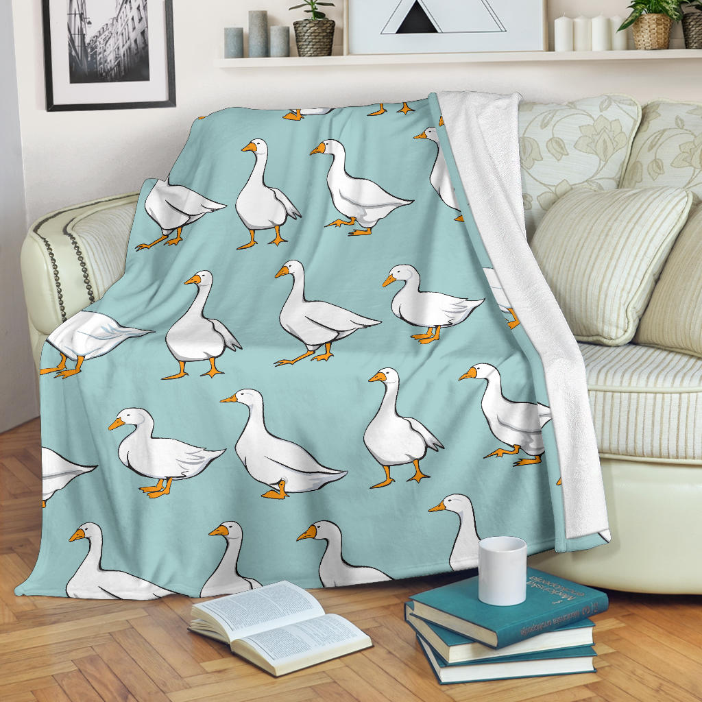 Goose Pattern Print Design 02 Premium Blanket
