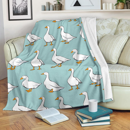 Goose Pattern Print Design 02 Premium Blanket