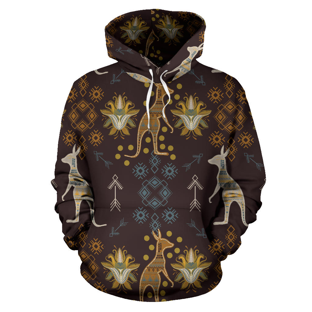 Kangaroos Pattern Print Design 03 Pullover Hoodie