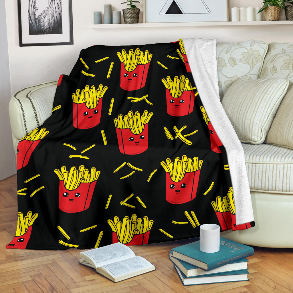 French Fried Pattern Print Design 03 Premium Blanket
