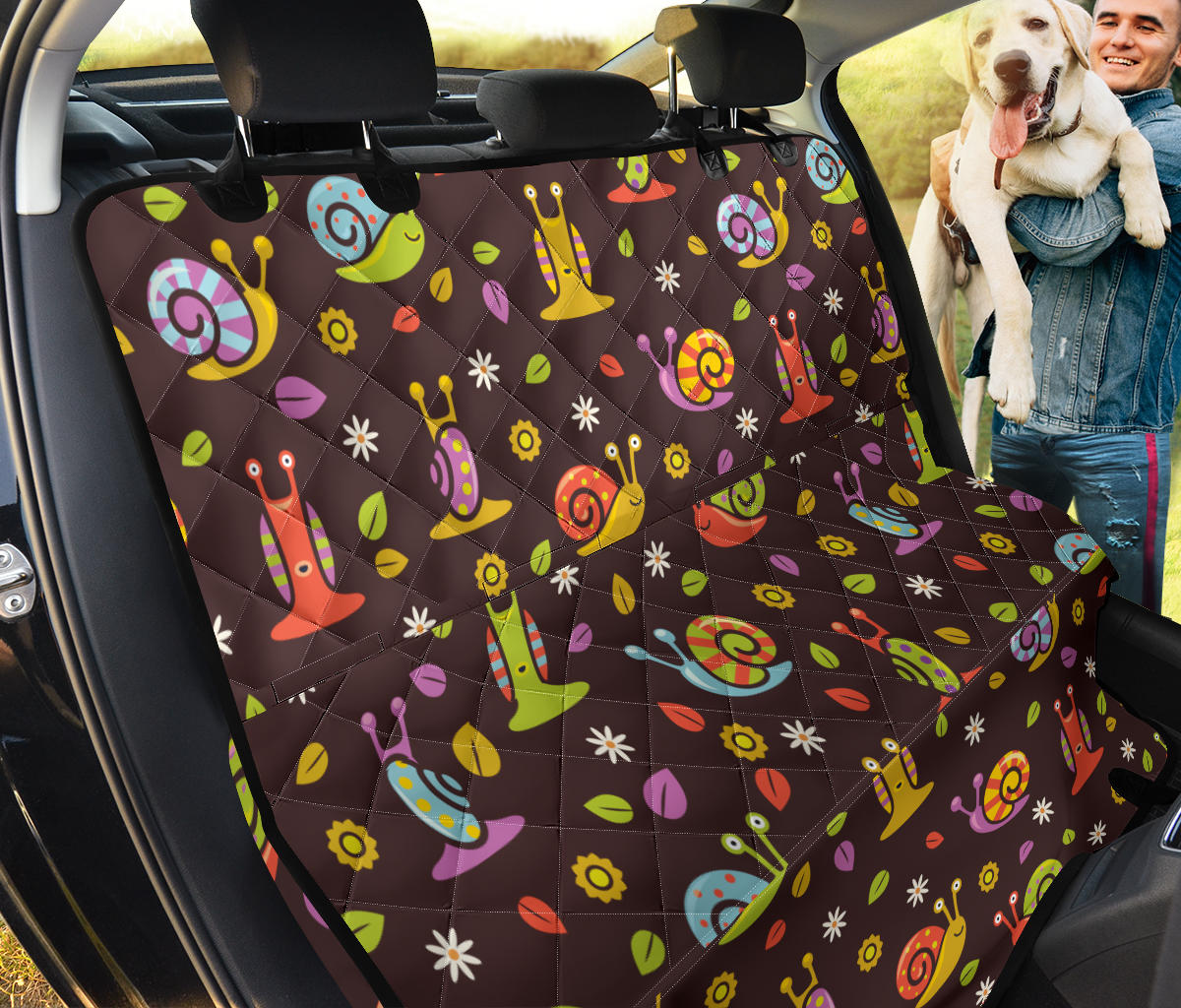 Snail Pattern Print Design 01 Rear Dog Car Seat Cover Hammock