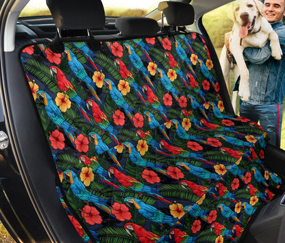 Parrot Pattern Print Design A01 Rear Dog Car Seat Cover Hammock