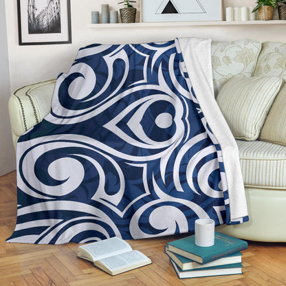 Maori Pattern Print Design 01 Premium Blanket