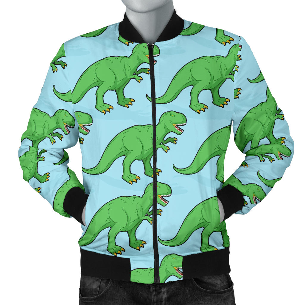 T Rex Pattern Print Design A01 Men Bomber Jacket