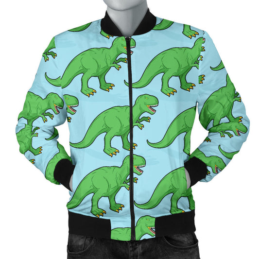 T Rex Pattern Print Design A01 Men Bomber Jacket