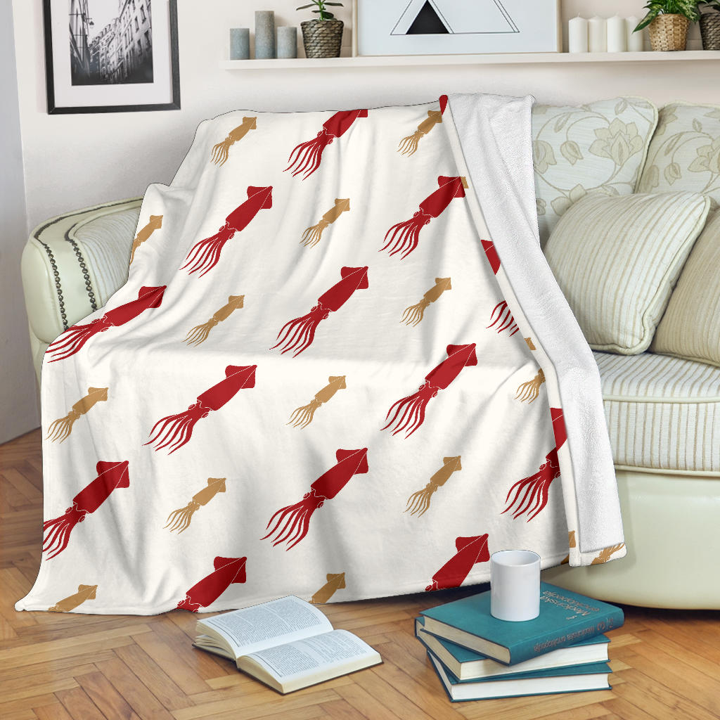 Giant Squid Pattern Print Design 01 Premium Blanket