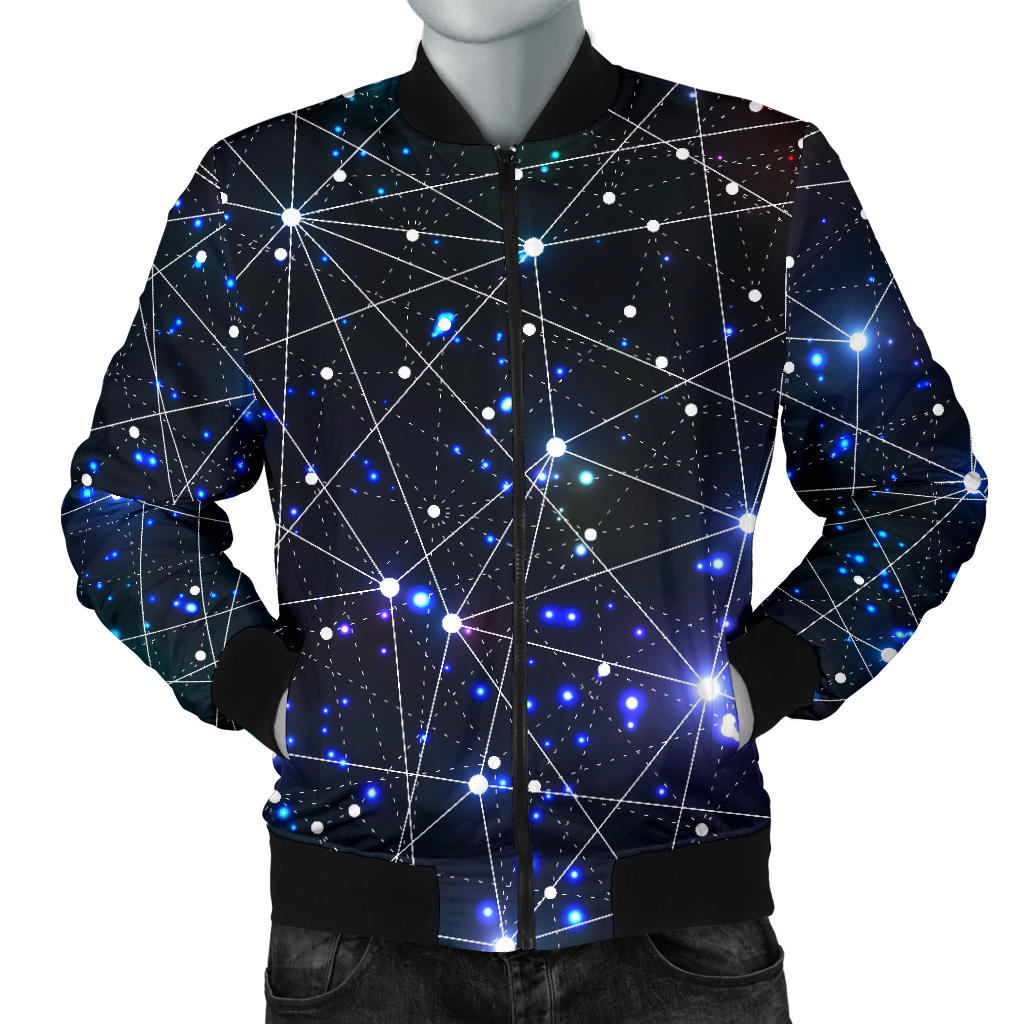 Cosmic Pattern Print Design 01 Men Bomber Jacket