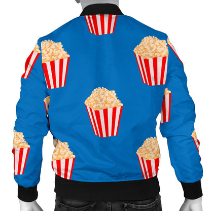 Popcorn Pattern Print Design A04 Men Bomber Jacket