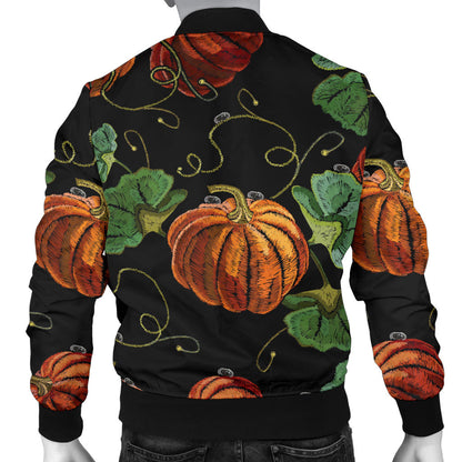 Pumpkin Pattern Print Design A02 Men Bomber Jacket