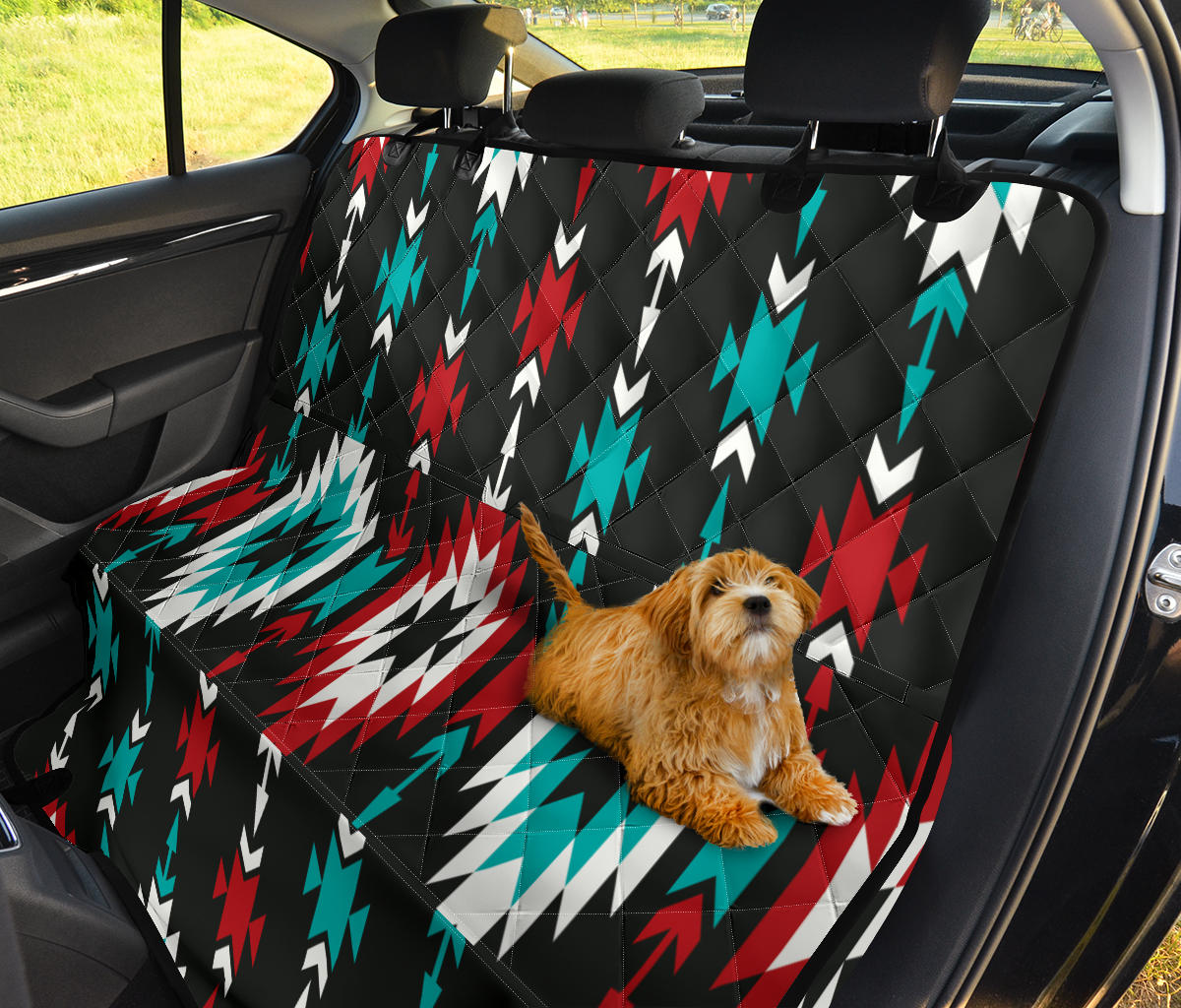 Native Pattern Print Design A08 Rear Dog Car Seat Cover Hammock