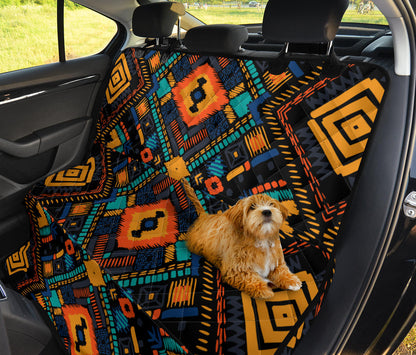Kente Pattern Print Design 04 Rear Dog Car Seat Cover Hammock