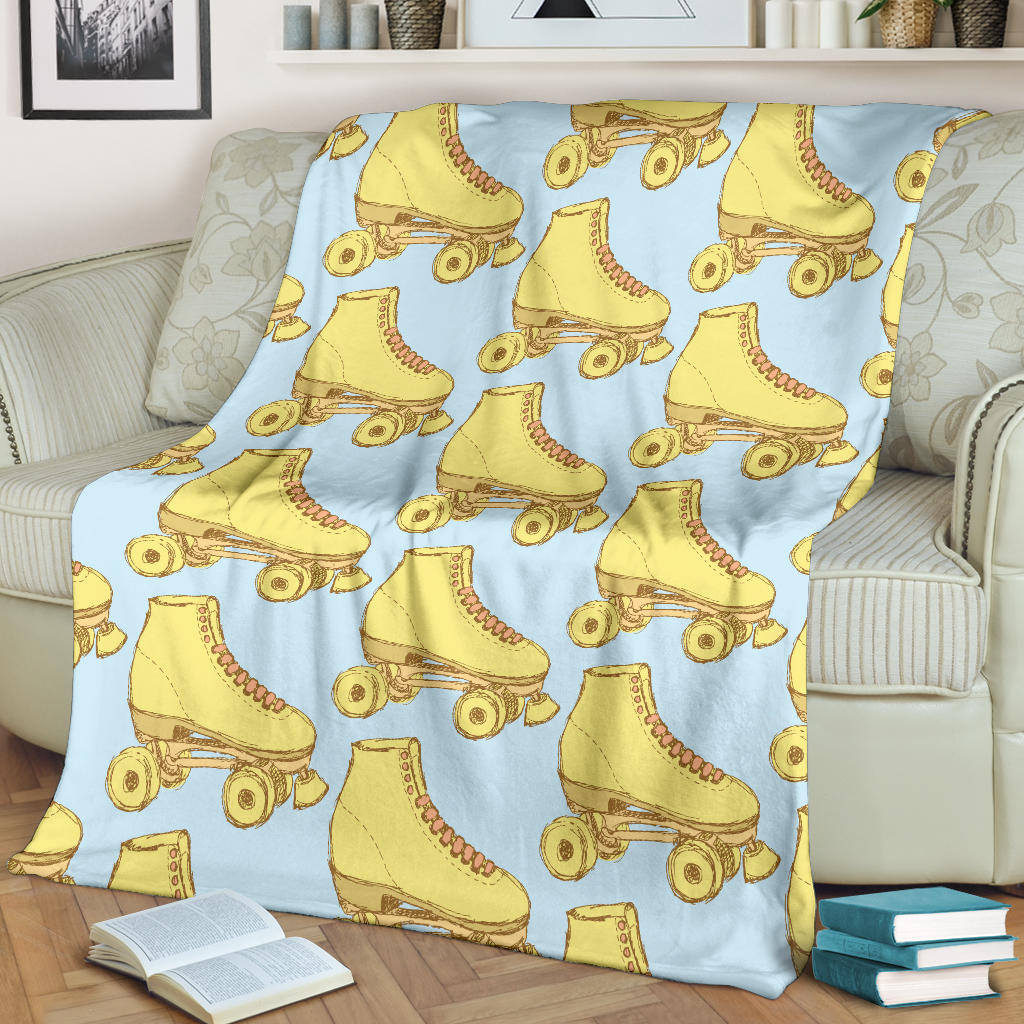 Roller skate Pattern Print Design A03 Premium Blanket