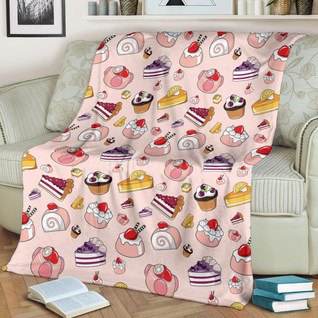 Cake Pattern Print Design 01 Premium Blanket