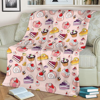 Cake Pattern Print Design 01 Premium Blanket