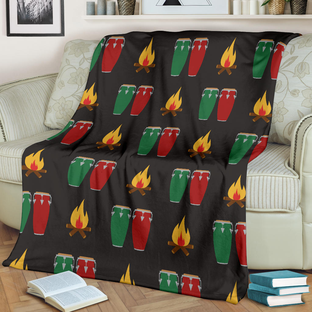 Conga Pattern Print Design 01 Premium Blanket