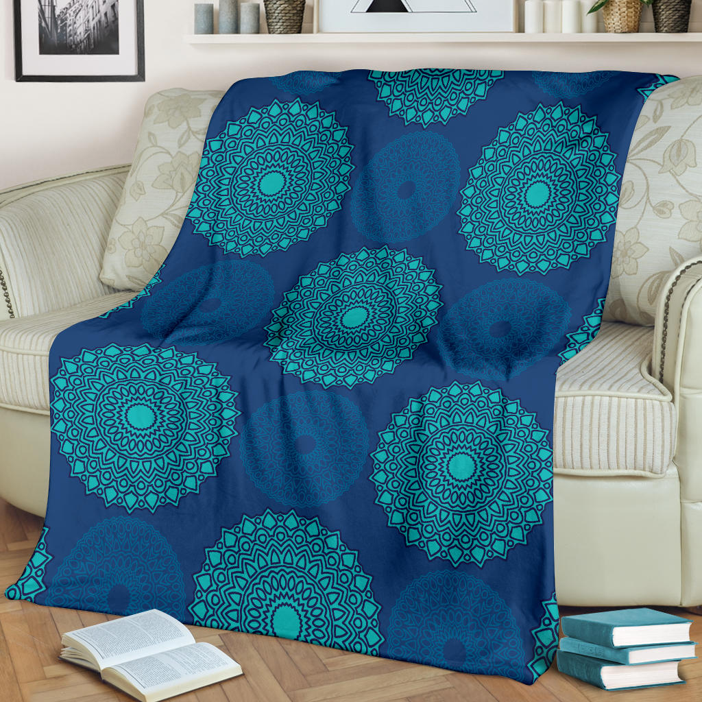 Medallion Pattern Print Design 04 Premium Blanket