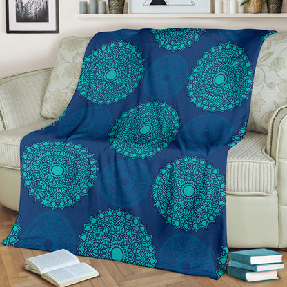Medallion Pattern Print Design 04 Premium Blanket