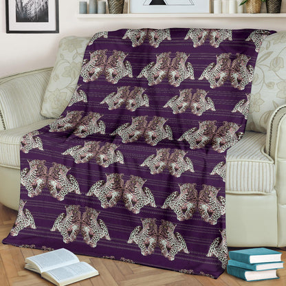 Leopard Pattern Print Design 01 Premium Blanket