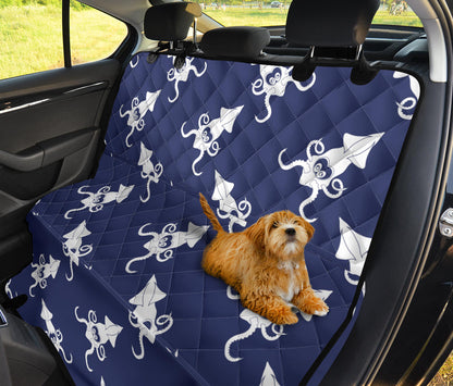 Giant Squid Pattern Print Design 02 Rear Dog Car Seat Cover Hammock