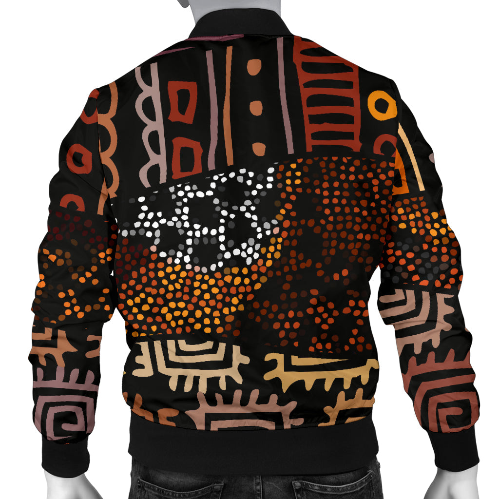 African Pattern Print Design 07 Men Bomber Jacket