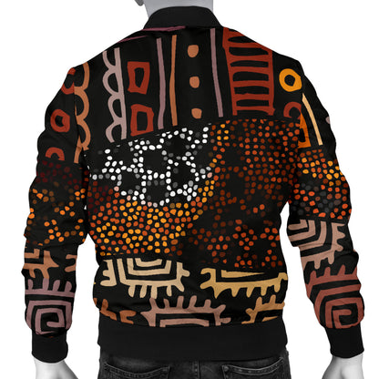 African Pattern Print Design 07 Men Bomber Jacket
