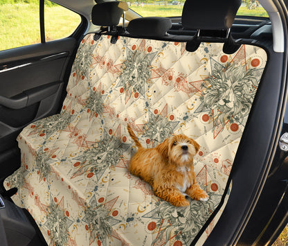 Leo Pattern Print Design 02 Rear Dog Car Seat Cover Hammock